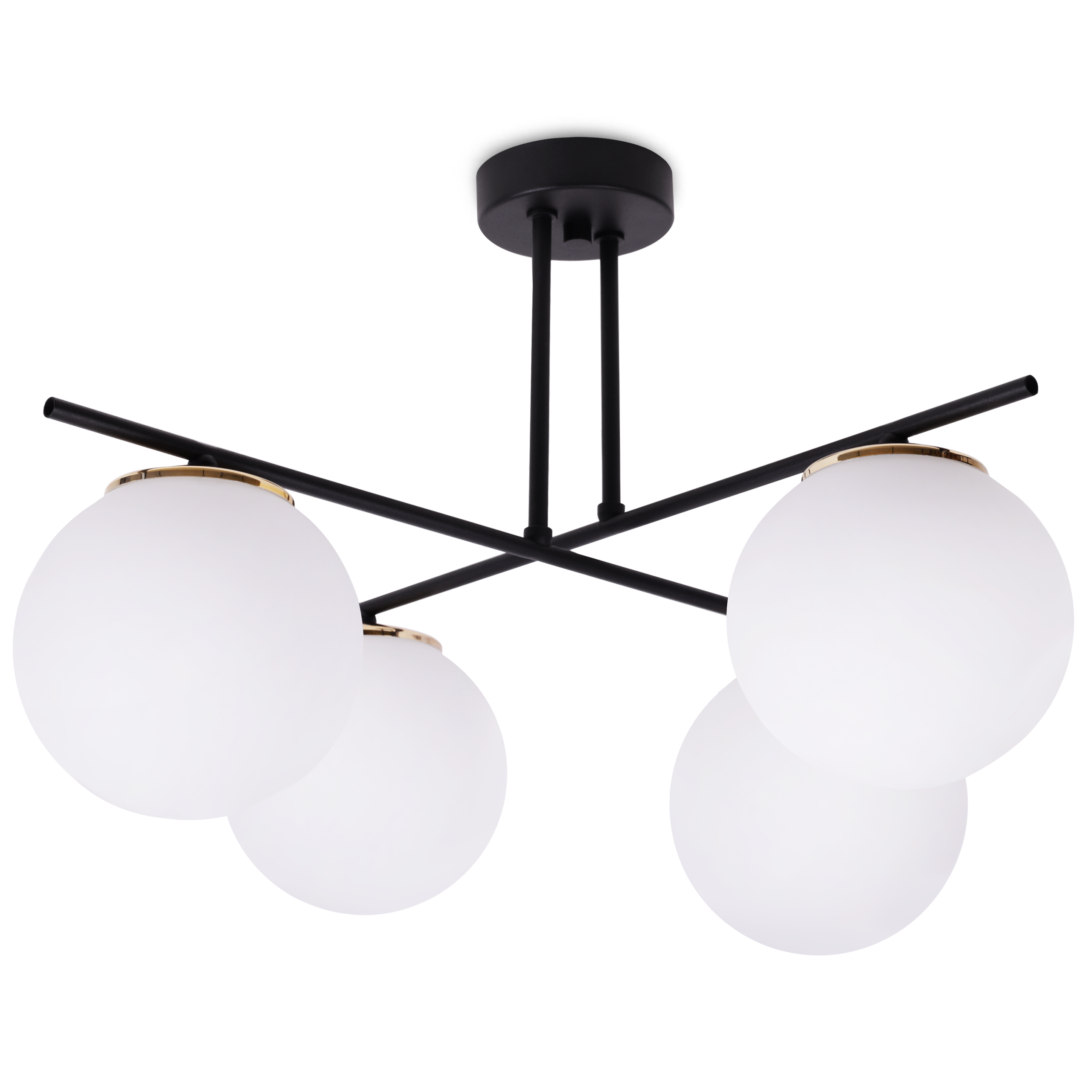Lampa Sufitowa Wisz ca Modern 4xE27 Klosz Kula Bia a z ota Light Home lampa-sufitowa-wisz-ca-modern-4xe27-klosz-kula-bia-a-z-ota-light-home