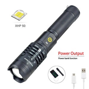 Torcia LED 10000 Lumen – Ricaricabile USB, Impermeabile, 6 Modalità, Zoom, Per Campeggio, Pesca, Emergenze - 3