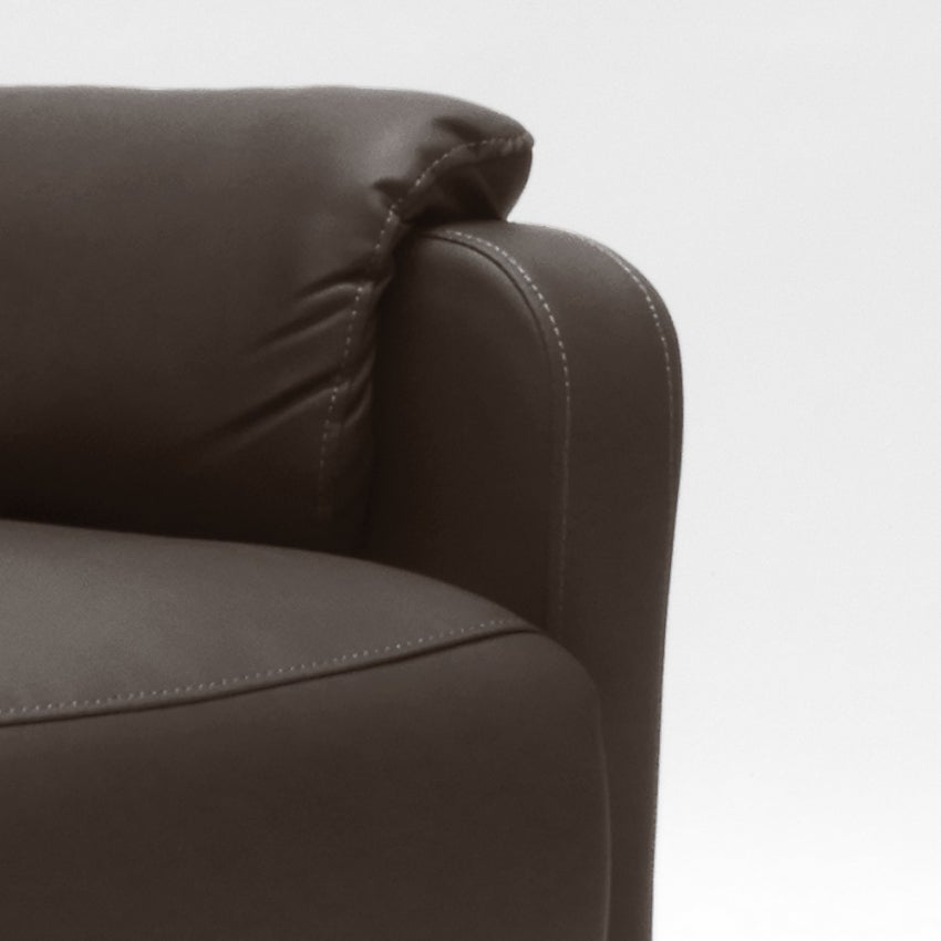 Fauteuil relax inclinable avec repose-pieds en similicuir Giulia - 5