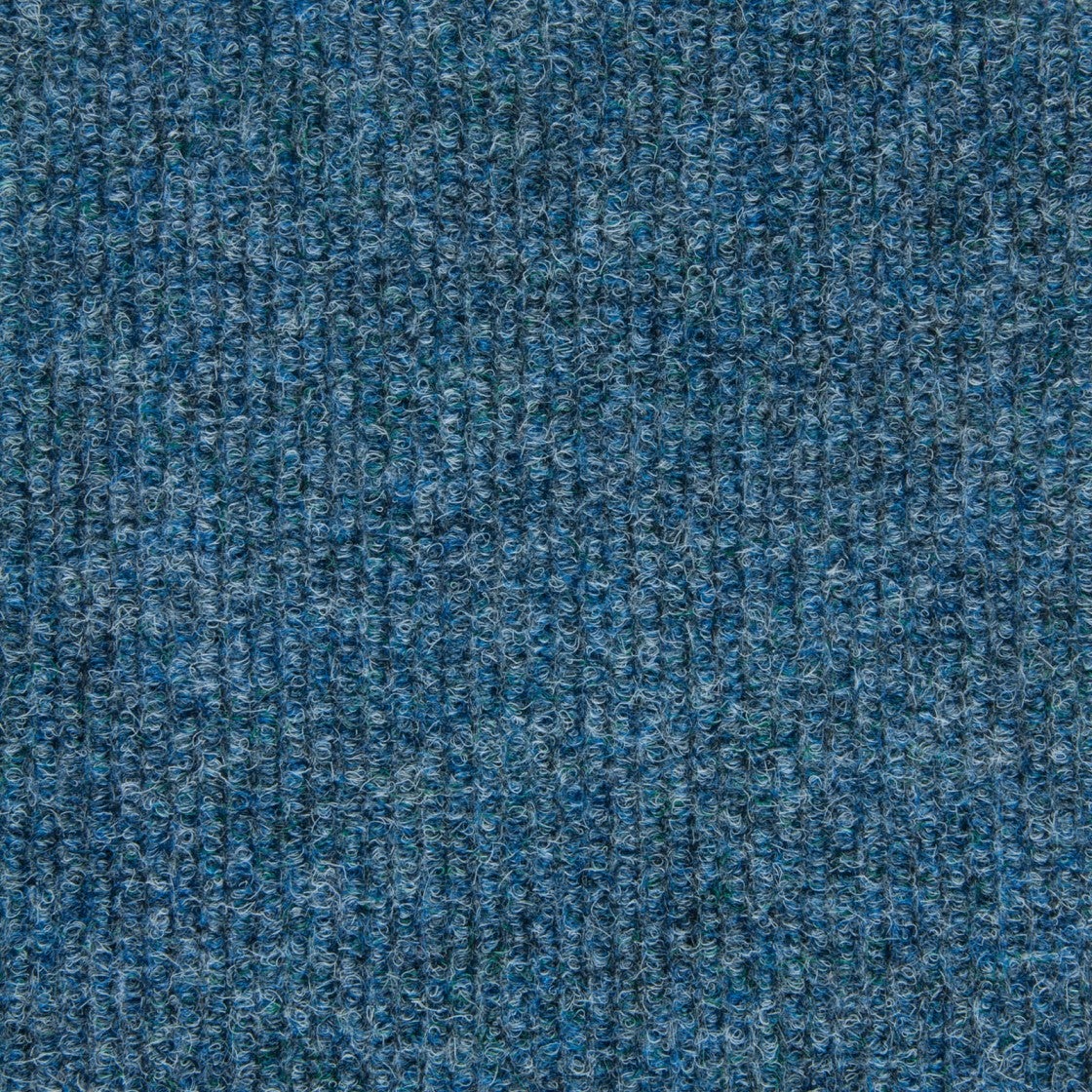 Dalles de moquette professionnelles en velours côtelé, Moquette bleue en dalles autoplombantes, Dalle de moquette modulaire sans colle pour bureau - 2
