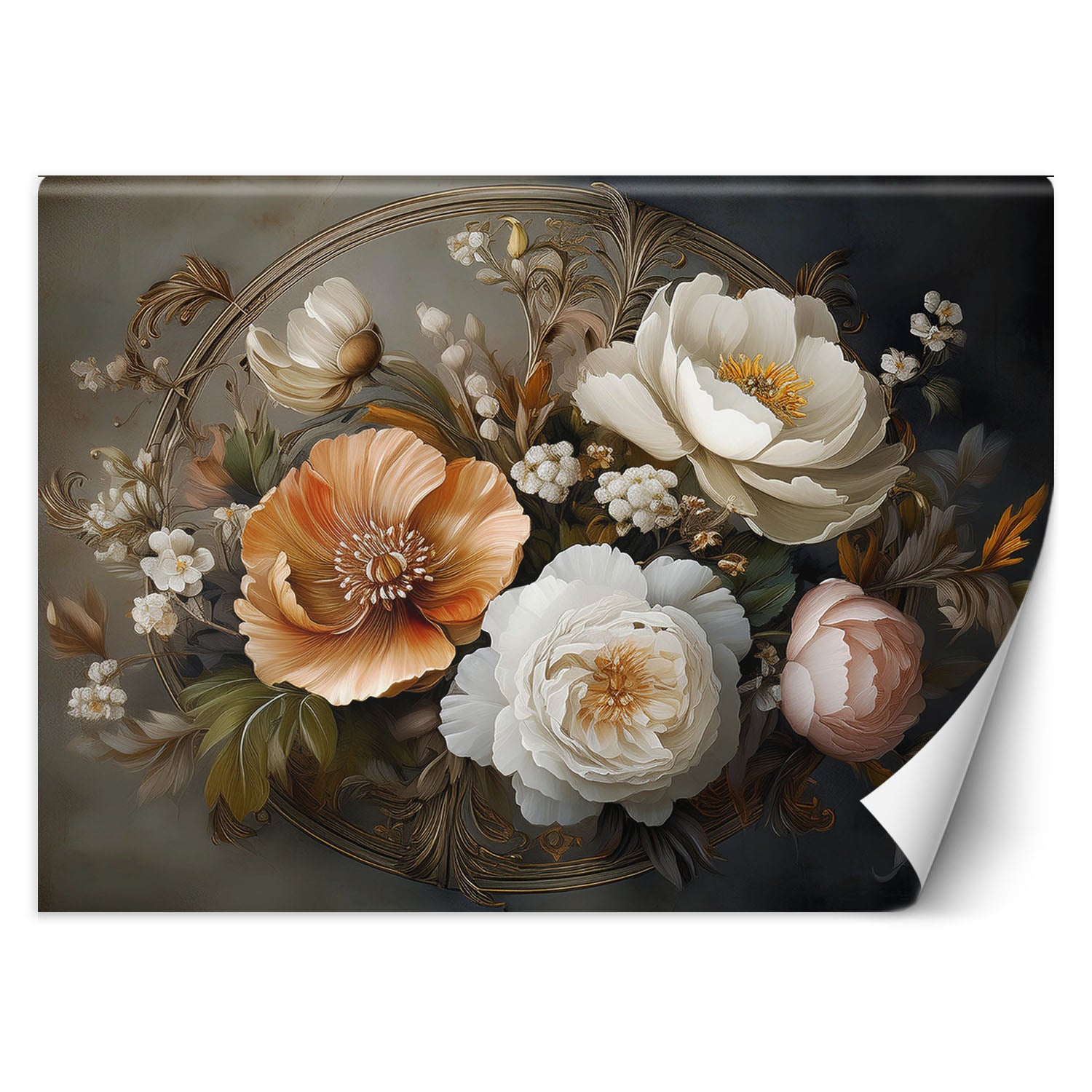 Fototapeta, Naturalne botaniczne kwiaty liściaste 400x280