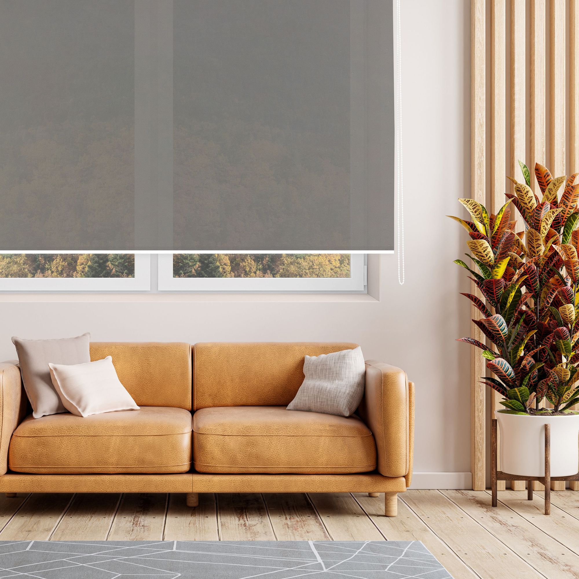 Estor enrollable screen a medida - estor screen tamaño 90x250 - estor enrollable color gris oscuro | blindecor