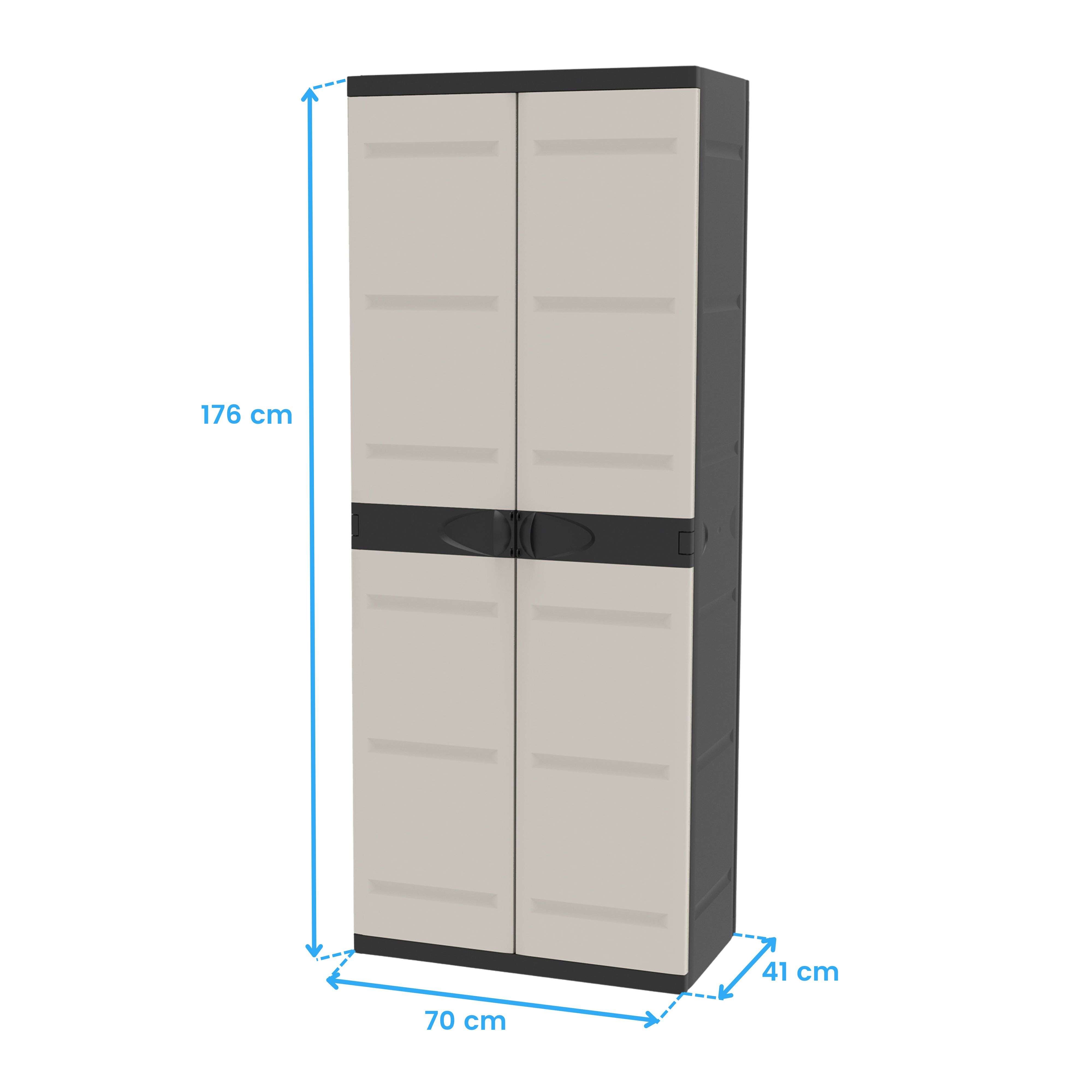 ARMARIO ESCOBERO 70x44x176 CM 9204NEG - 5