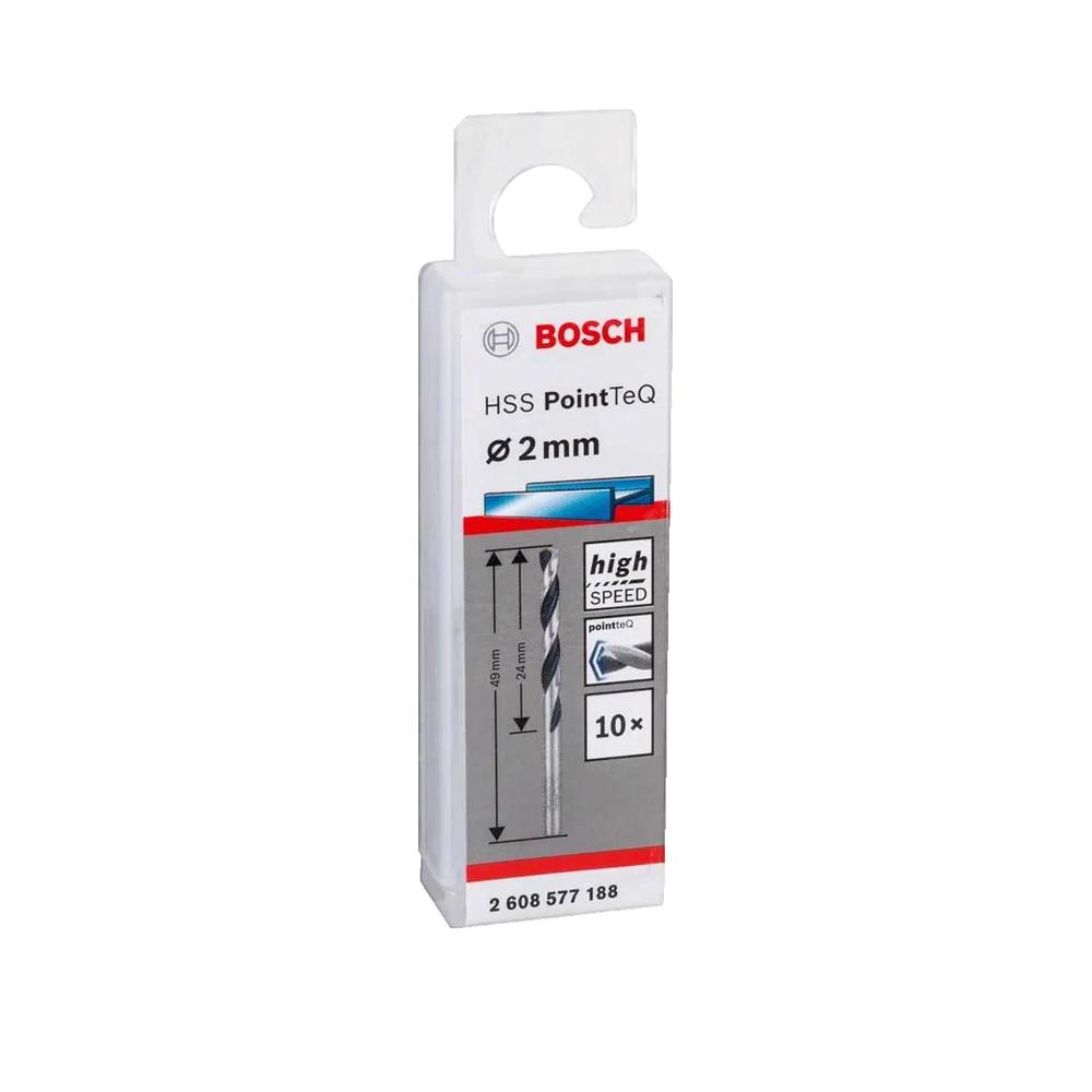 Bosch Professional - Foret hélicoïdal 2mm métaux HSS POINTTEQ 2x24x49mm - 2608577188 - 2