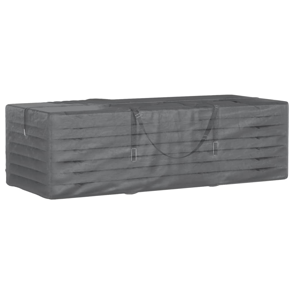 Sac de rangement pour coussins de jardin noir 135x40x55 cm PE - 4
