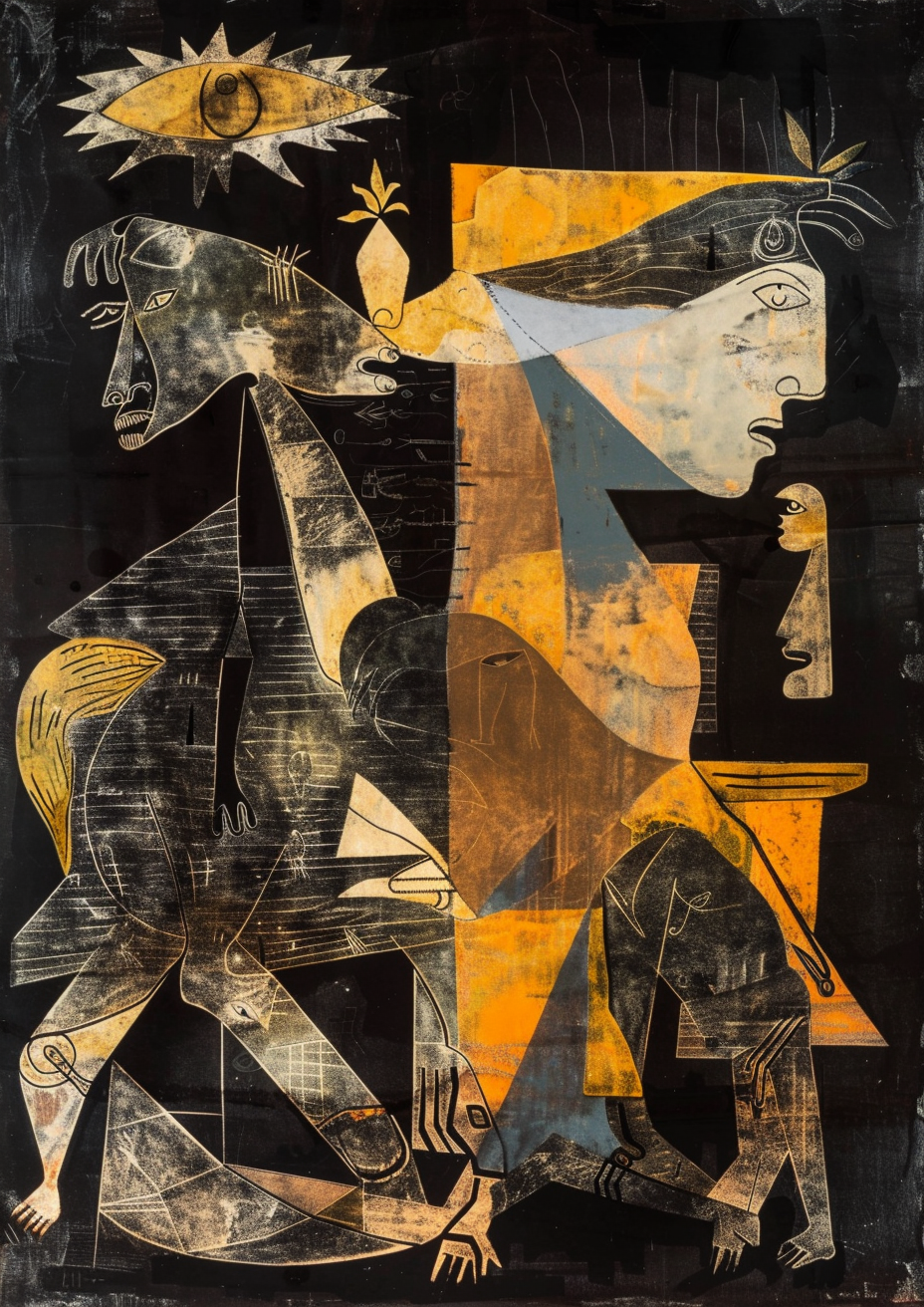 Estampe à encadrer, 70 x 100 cm. POLARTE-E « Intrigue dans la pénombre d'un rêve » - 2