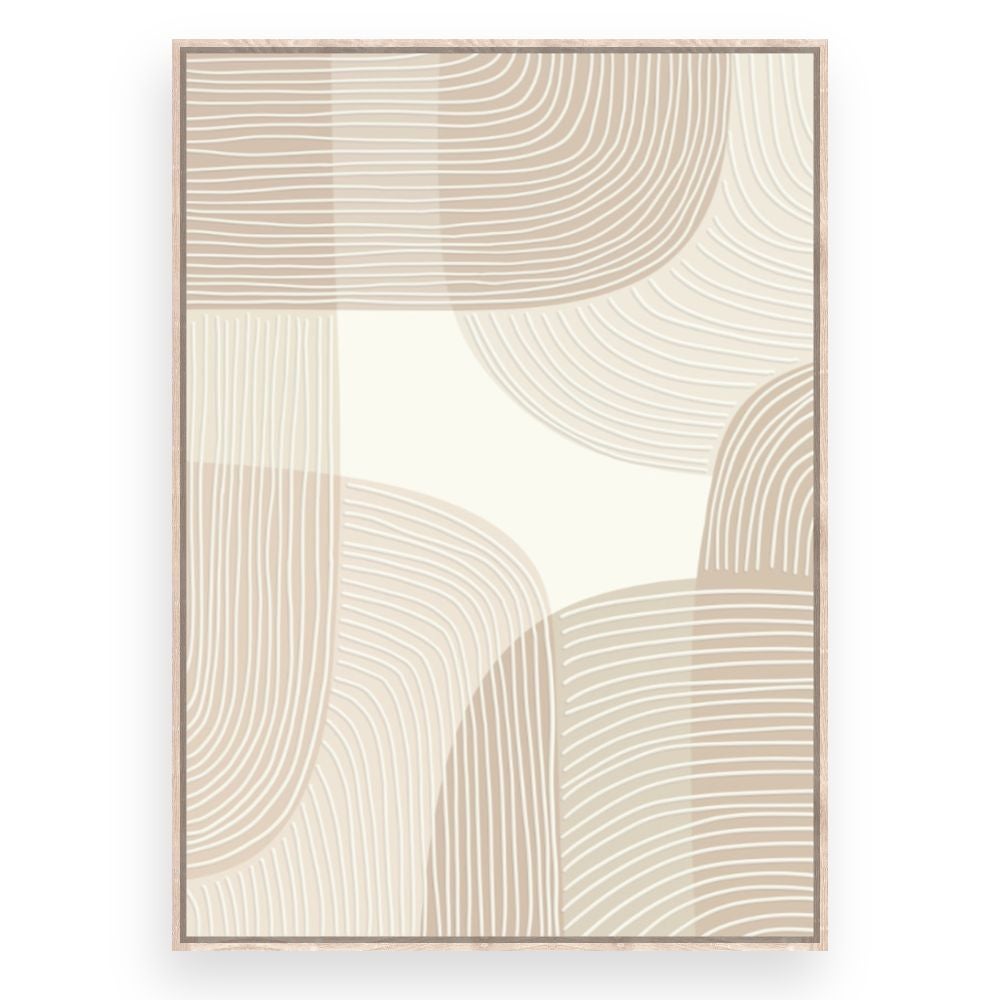 Toile encadrée Courbes élégantes / 50x70cm / Cadre Effet naturel / Fabriqué en France / Déco murale / DADA ART - 3