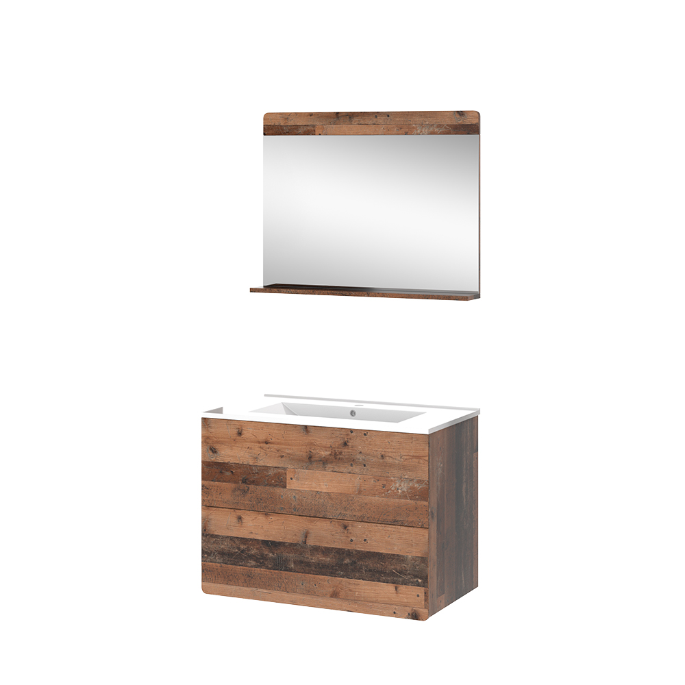 Vicco Zestaw mebli łazienkowych Izan, Oldstyle, 3 części z lusterkiem