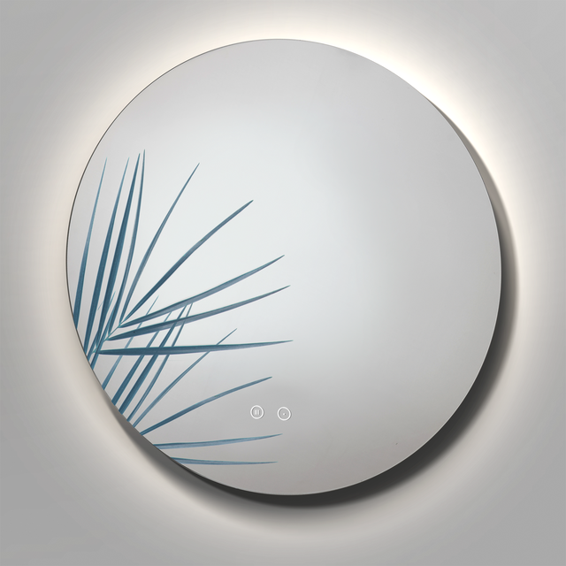 Feel Your Bath Espejo de Baño Redondo con Luz LED Regulable 80cm, Espejo 80 x 80 con Interruptor táctil, Antivaho y Apagado Automático