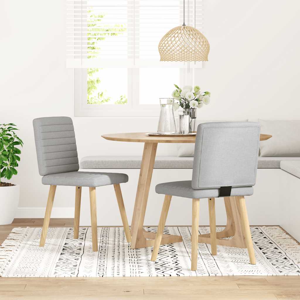Maison Exclusive - Chaises à manger lot de 2 gris clair tissu | Leroy