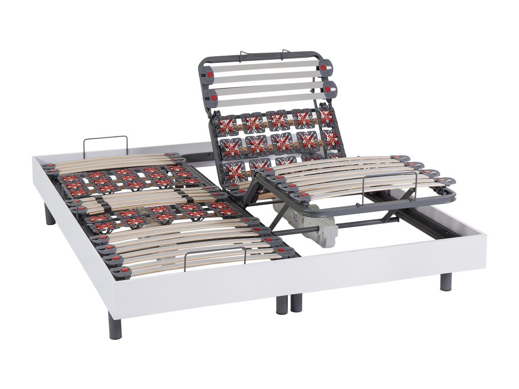 Sommier électrique Evergreenweb Kiwi 120x190 Cm - Cadre Métal Et Lattes Hêtre