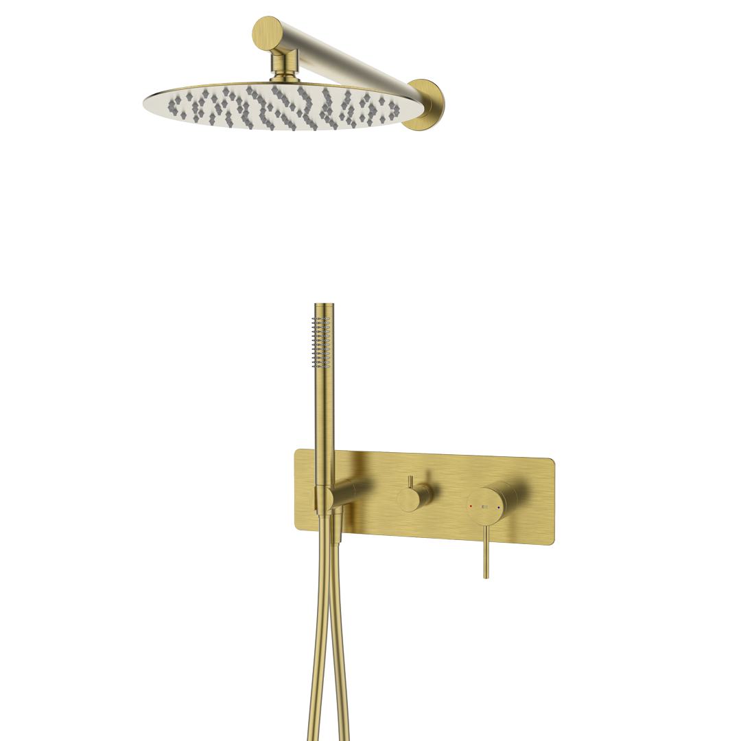 Envol colonne de douche encastrée mécanique or brossé | Leroy Merlin