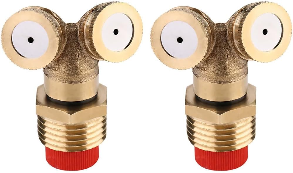 sztuki 2-otworowa mosiężna dysza rozpylająca, dysza zraszająca do zraszaczy ogrodowych, przyłącze węża wodnego