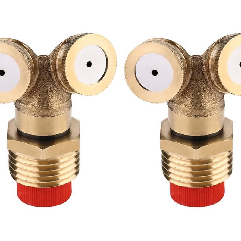 sztuki 2-otworowa mosiężna dysza rozpylająca, dysza zraszająca do zraszaczy ogrodowych, przyłącze węża wodnego