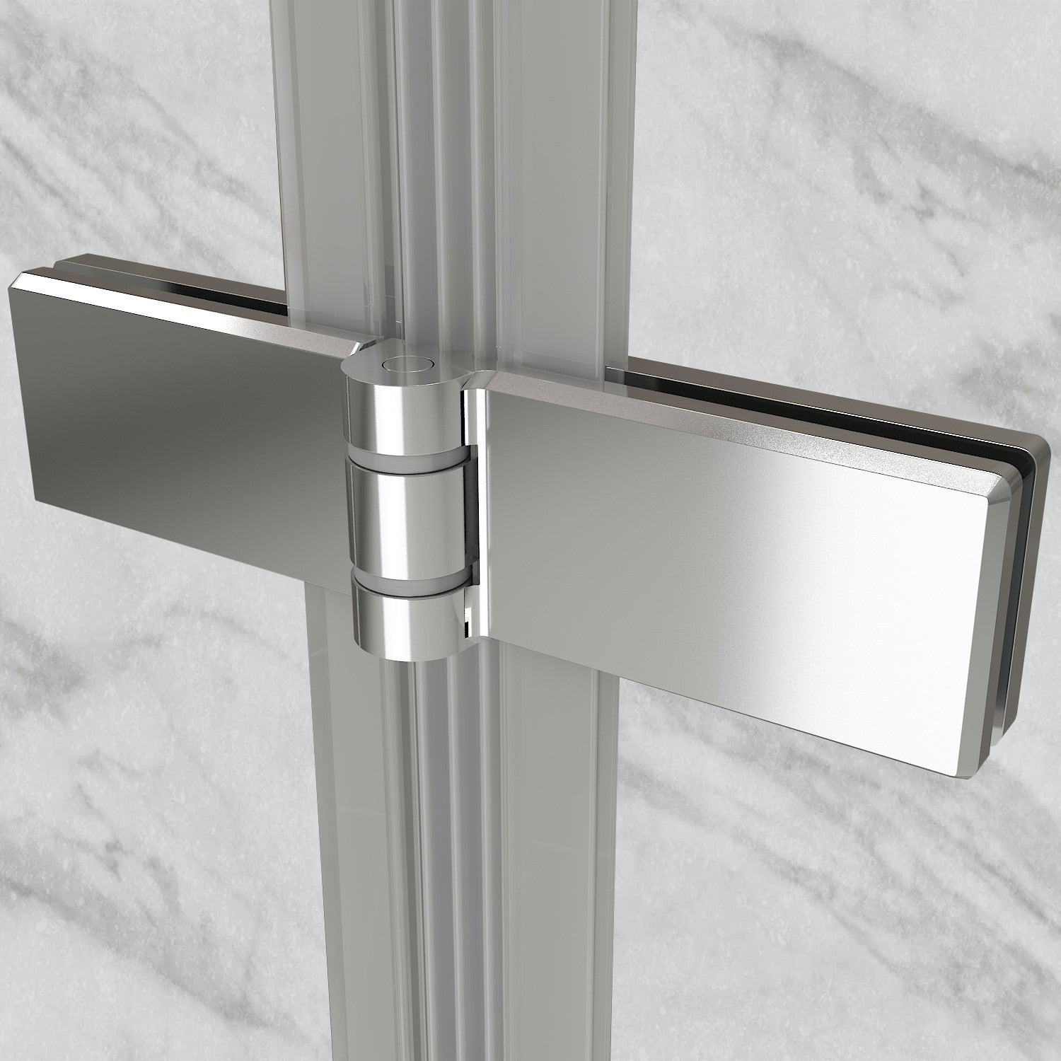 ATÉA Cabine de douche H 190 cm, 2 portes pliantes et pivotantes - verre transparent 70 x 115 cm - 7