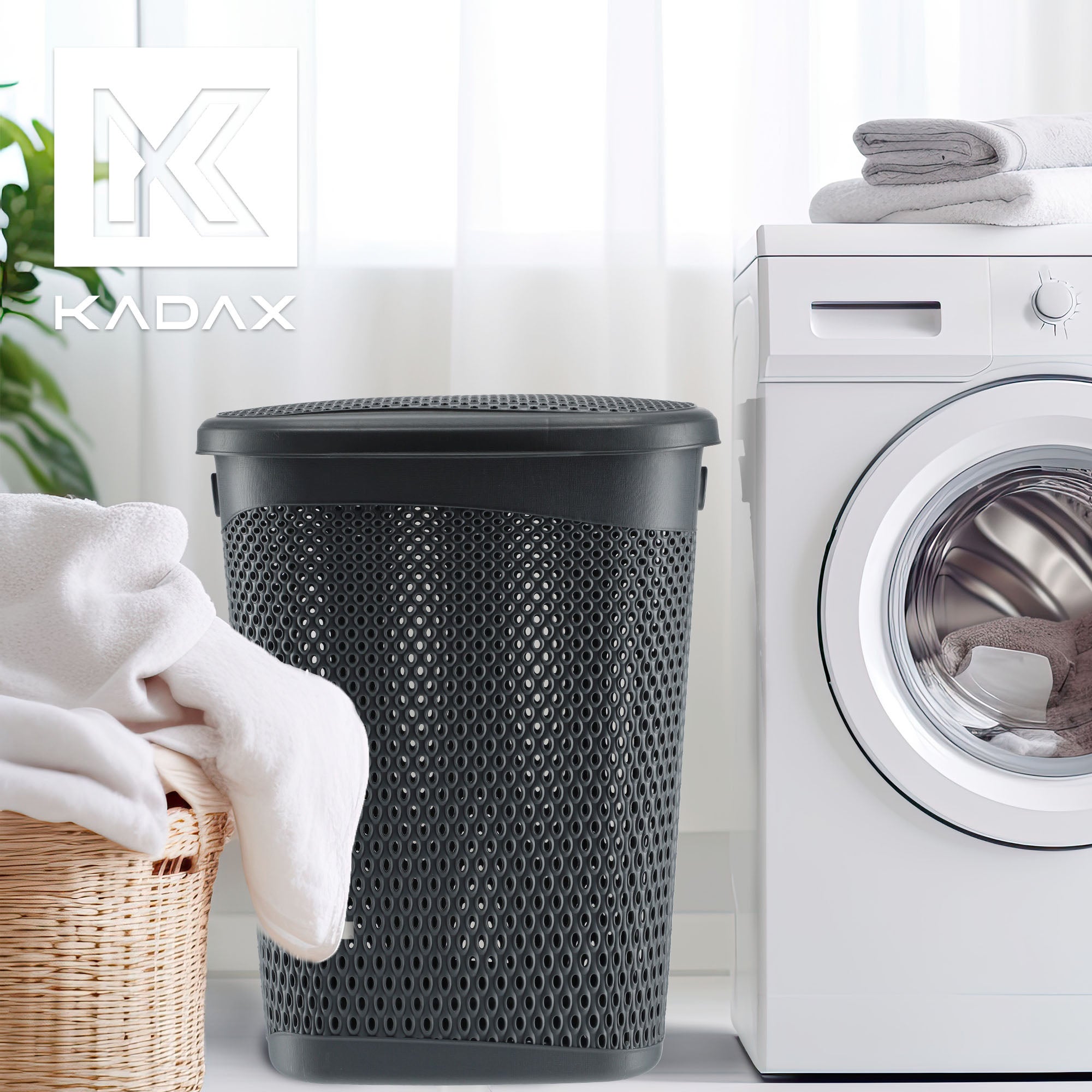 Cesto Per Biancheria 3 Scomparti - L92,5 Cm