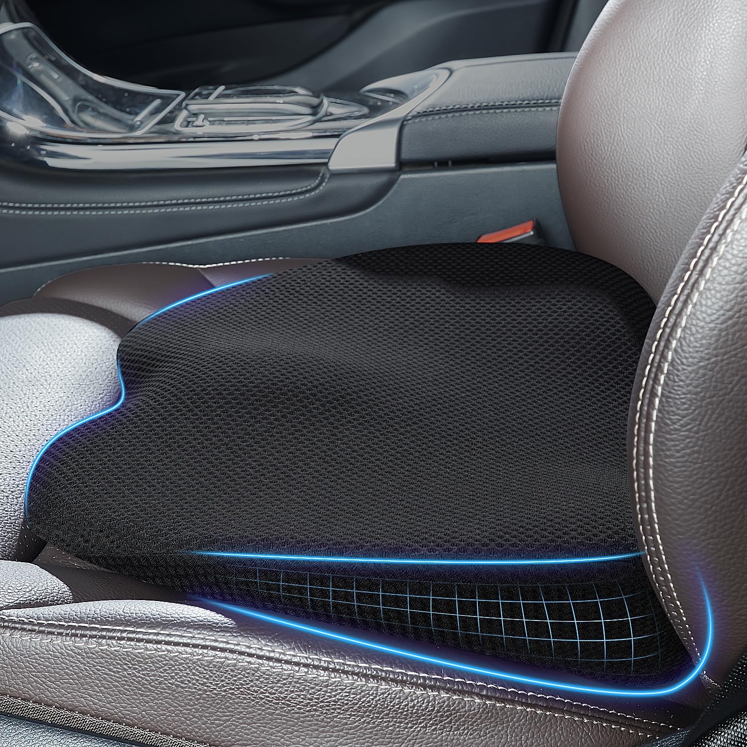 Cuscino per sedile auto a cuneo in memory foam Cuscino per