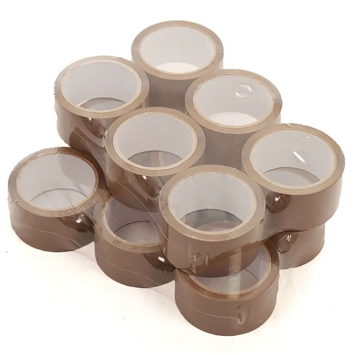 36 ROTOLI DI NASTRI MARRONI 48mm X 66m 2" BUONA QUALITÀ Pacchetto - Foto 4