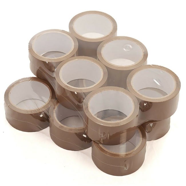 36 ROTOLI DI NASTRI MARRONI 48mm X 66m 2" BUONA QUALITÀ Pacchetto - Foto 4