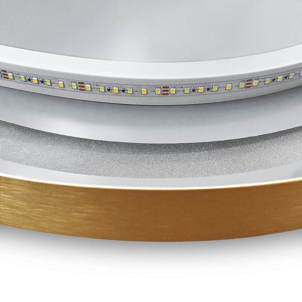 Lustro ścienne LED OLL 60x90 cm Złote Szczotkowane - 8