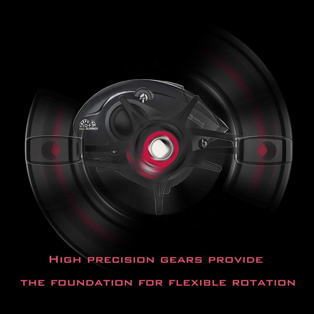 Mulinello da pesca in fibra di carbonio per mulinello da pesca con esche, accessorio per pesca (RS100L (mano sinistra)) - 7