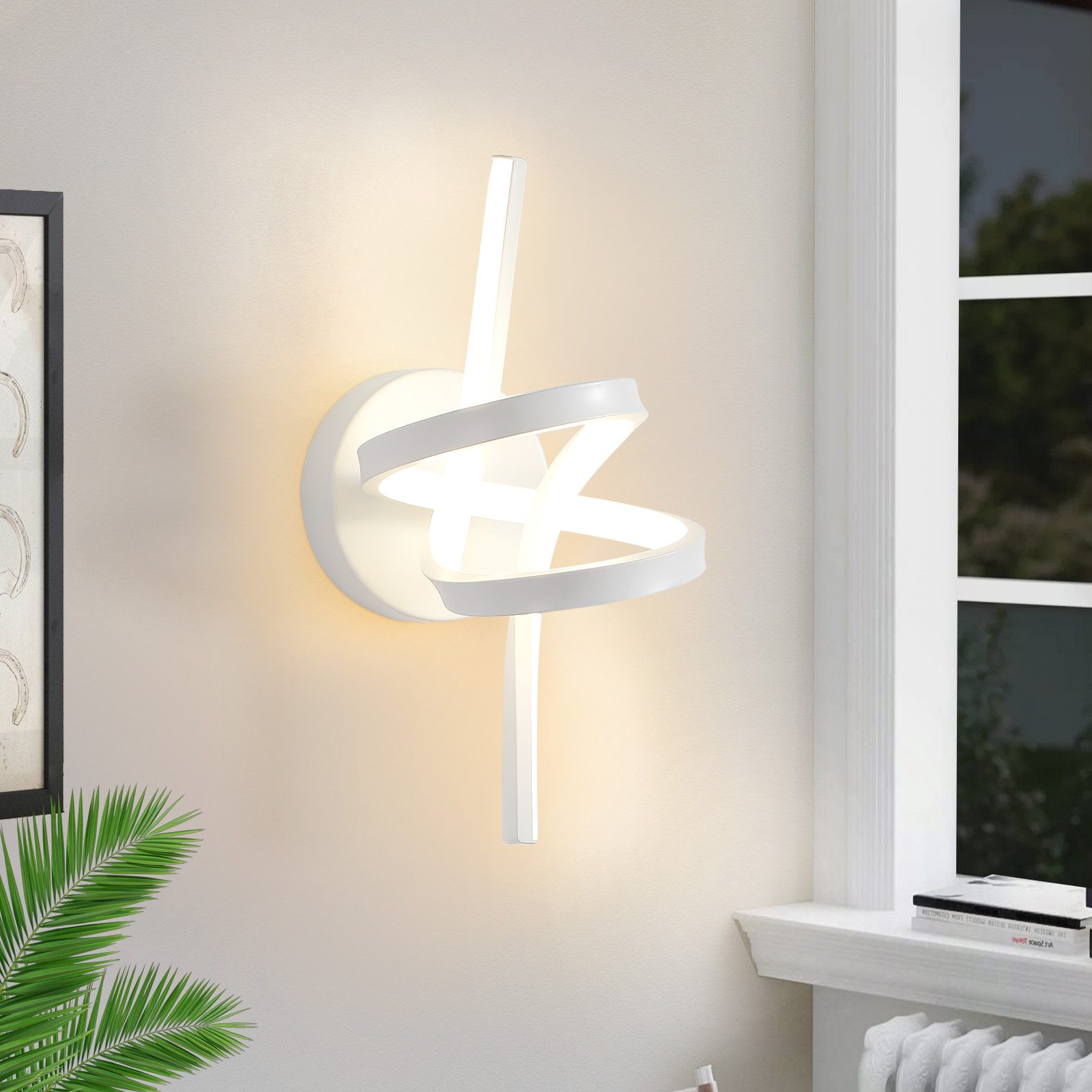 NETTLIFE LED Kinkiet Czarny Wnętrze 7W Ciepła Biel 3000K Nowoczesne Schody Aluminium