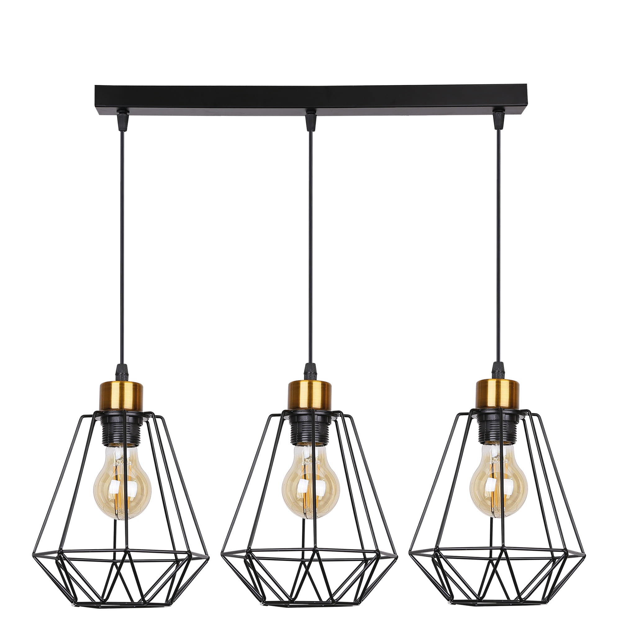 Lampa wisząca Primo czarno-złota 3xE27x60W wym: 100 x 69 x 19 cm metal Candellux