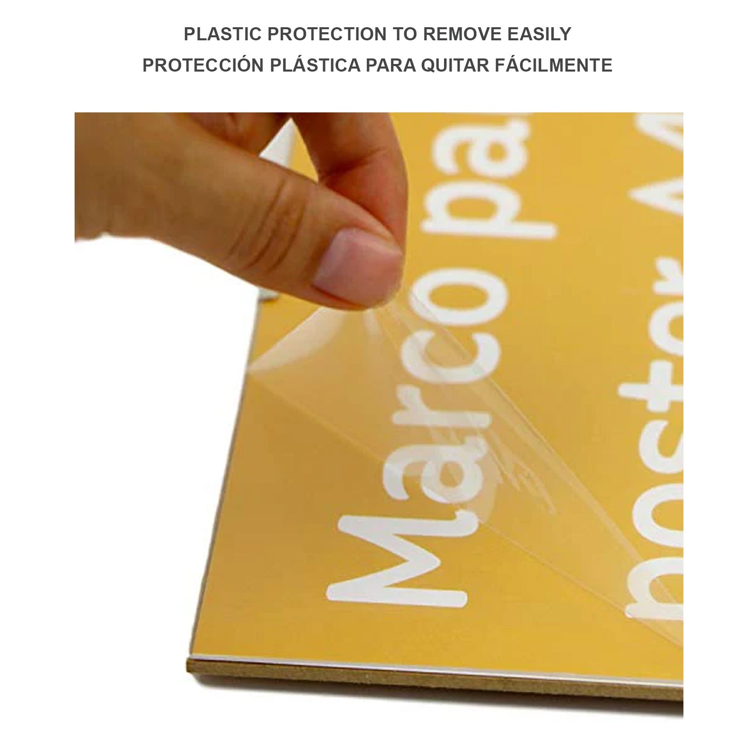 Nacnic Lot de 4 cadres en bois MDF blanc et verre acrylique pour protection et présentation de photos, affiches, chambre ou bureau A3 (29,7 x 42 cm) - 5