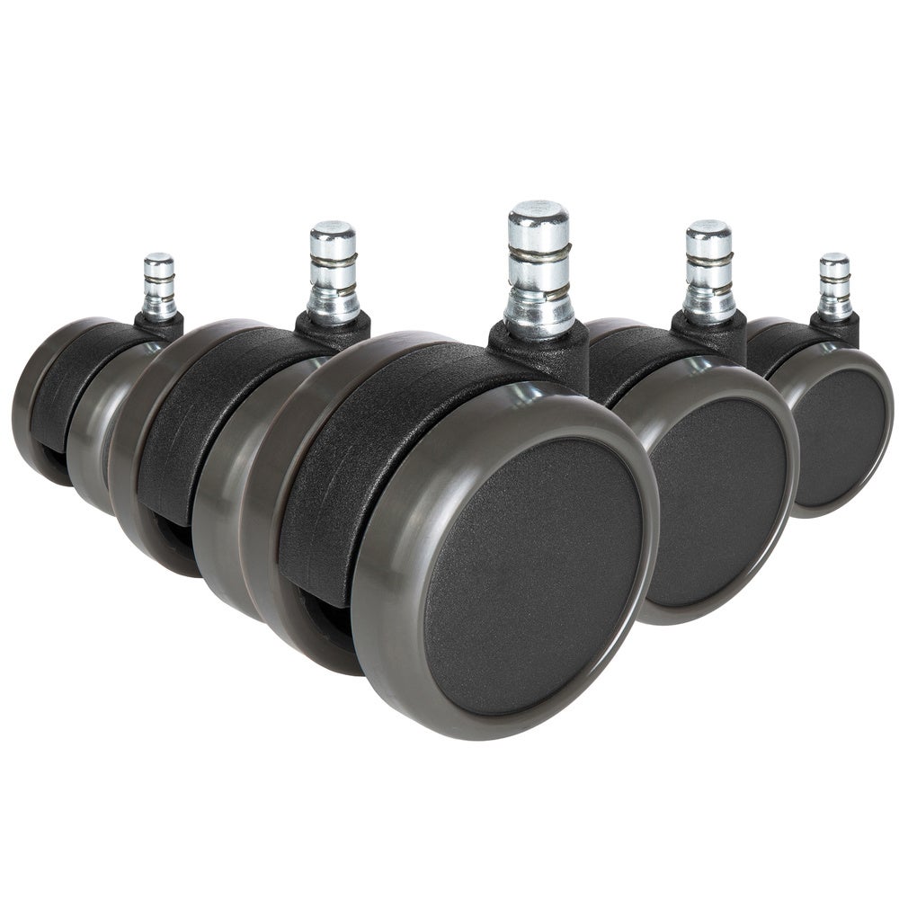 Kółka do krzeseł 5x ROLO No-Noise 11mm/65mm Czarny hjh OFFICE
