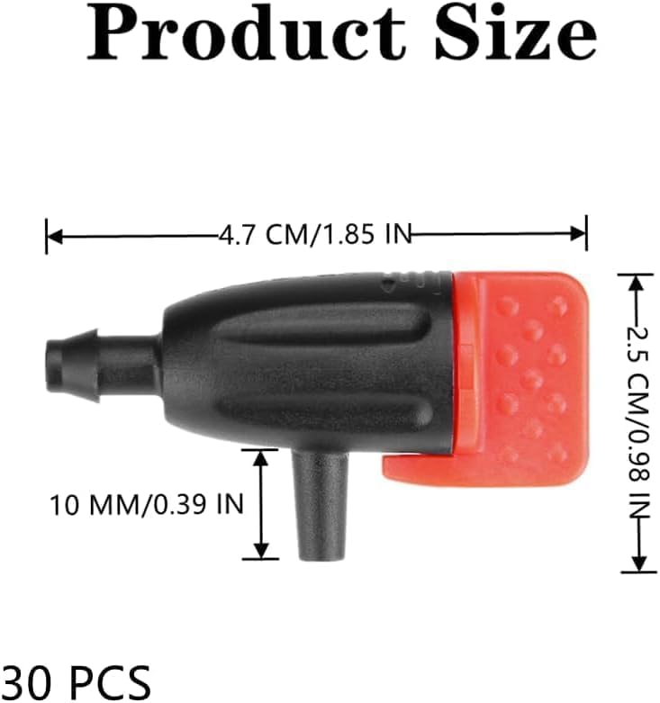 30 pièces 4 / 7mm arroseurs goutteurs d'irrigation, micro-arroseurs d'irrigation goutte à goutte Irrigation de jardin réglable Micro - 2