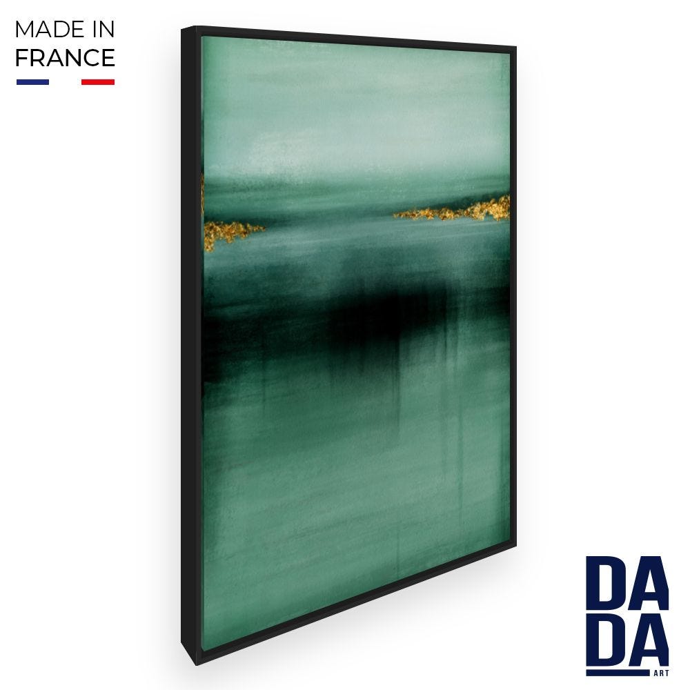 Toile encadrée Paysage exotique rêveur / 72x108cm / Cadre Blanc Toile encadrée Paysage exotique rêveur / 72x108cm / Cadre Blanc