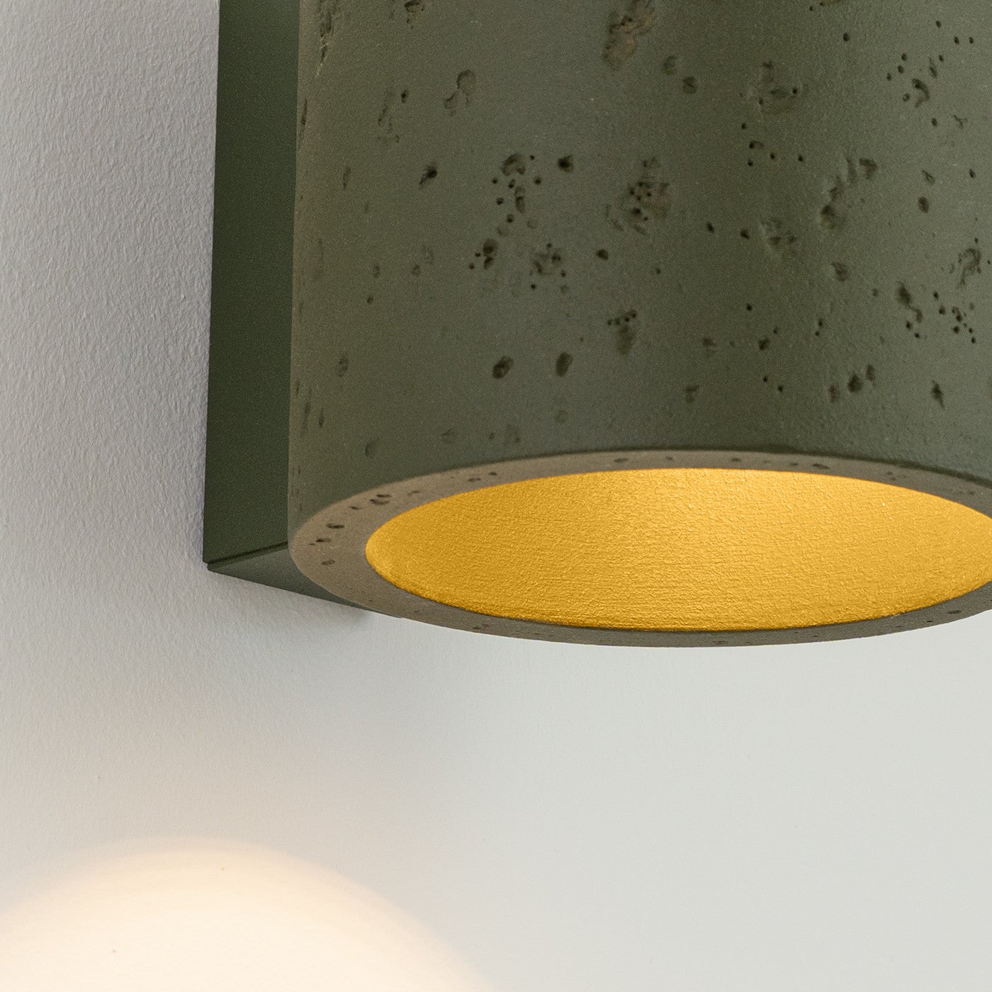 Kinkiet ścienny betonowy ORBIS zielony oliwkowy 1xG9x15W beton architektoniczny wym:10x10x12cm IP20 Sollux Lighting - 4