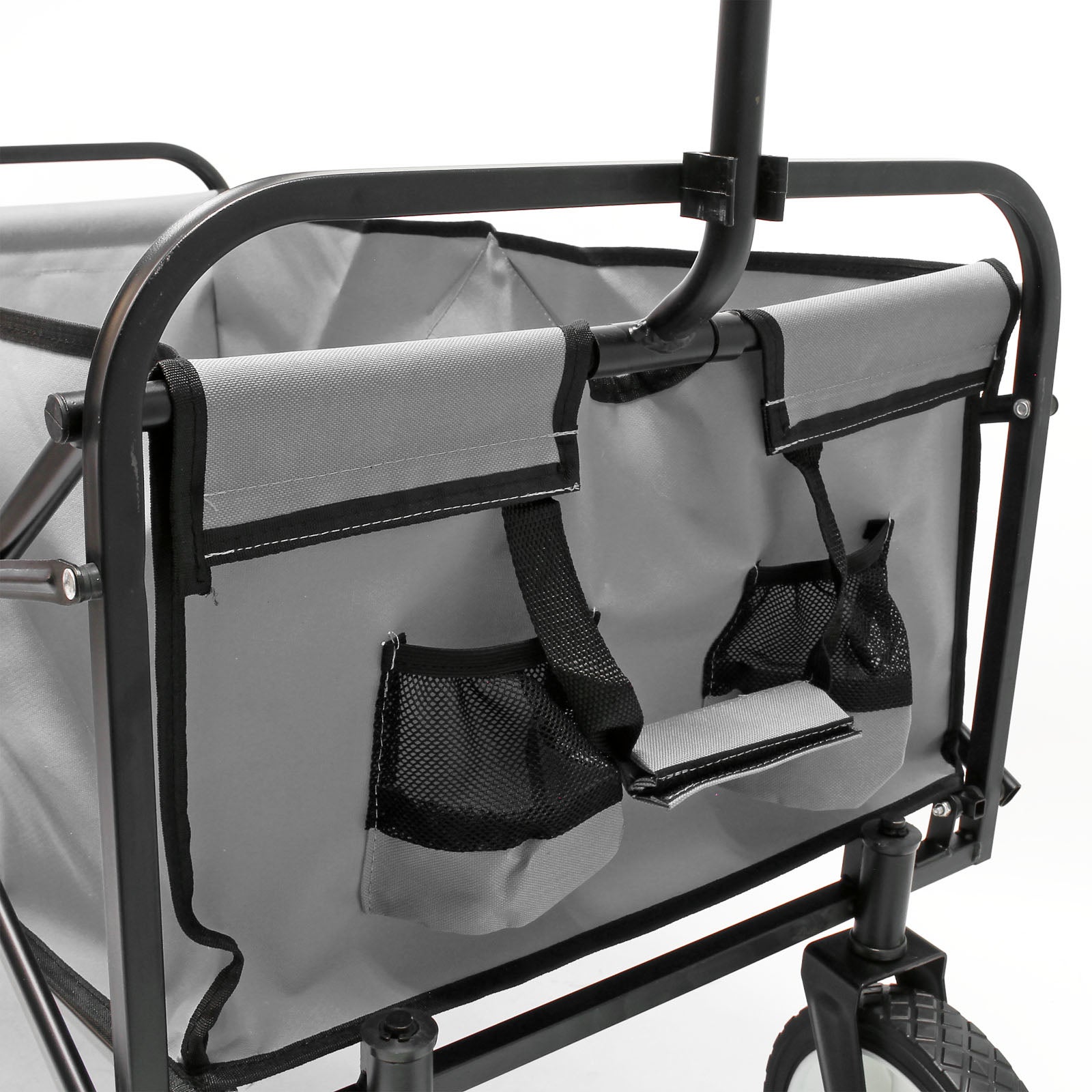 Chariot Enfant Pliable – capacité 100 kg – 1000 x 505 x 1120 mm – de couleur Grise – pour Transport Marchandise Outils Tout-terrain Plage… Toboli - 7