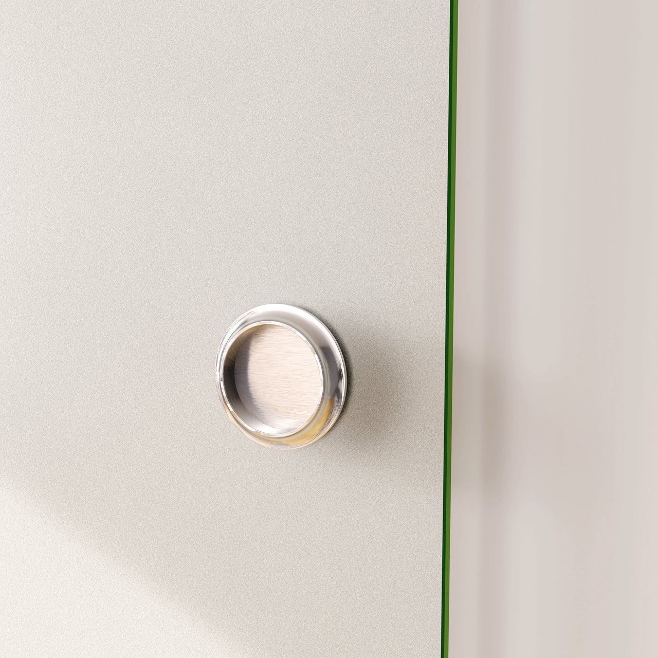 85x225 cm Porta Scorrevole in Vetro da 8 mm Temperato Opaco con Pellicola Anti-frantumi con Binario in Alluminio Bianco Verniciato - 4