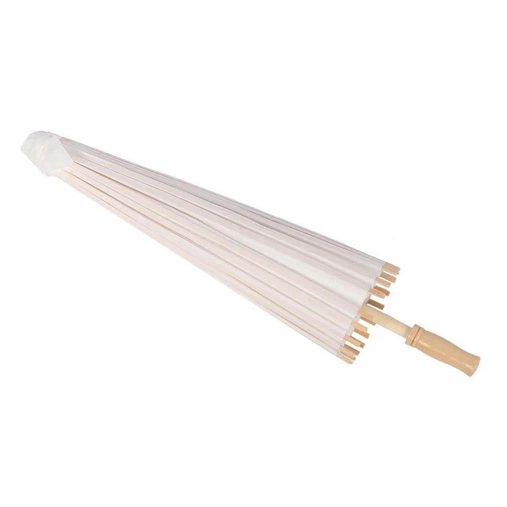 Parasol papierowy, chiński ręcznie robiony parasol z papieru olejowanego, biały papierowy parasol przeciwsłoneczny P