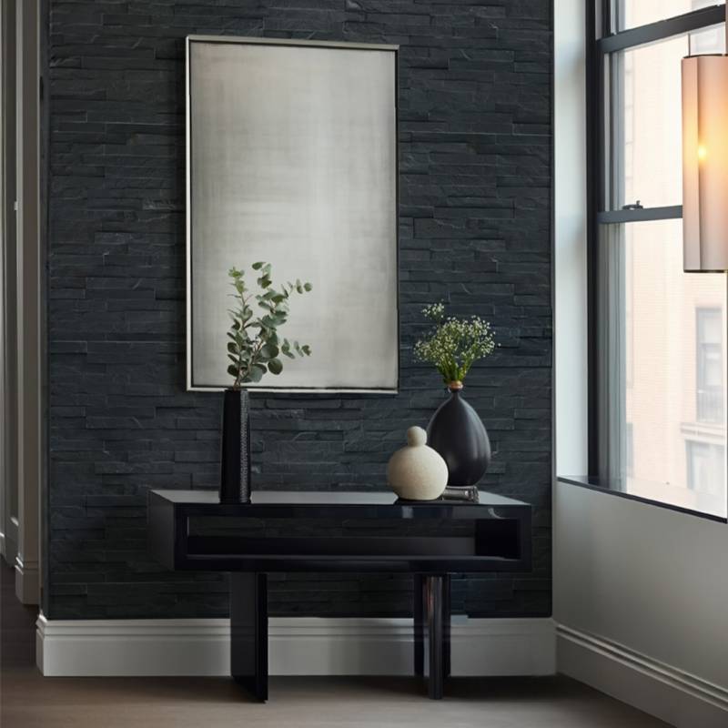 Parement pierre naturelle 0,468 m2 Quartz noir - 2