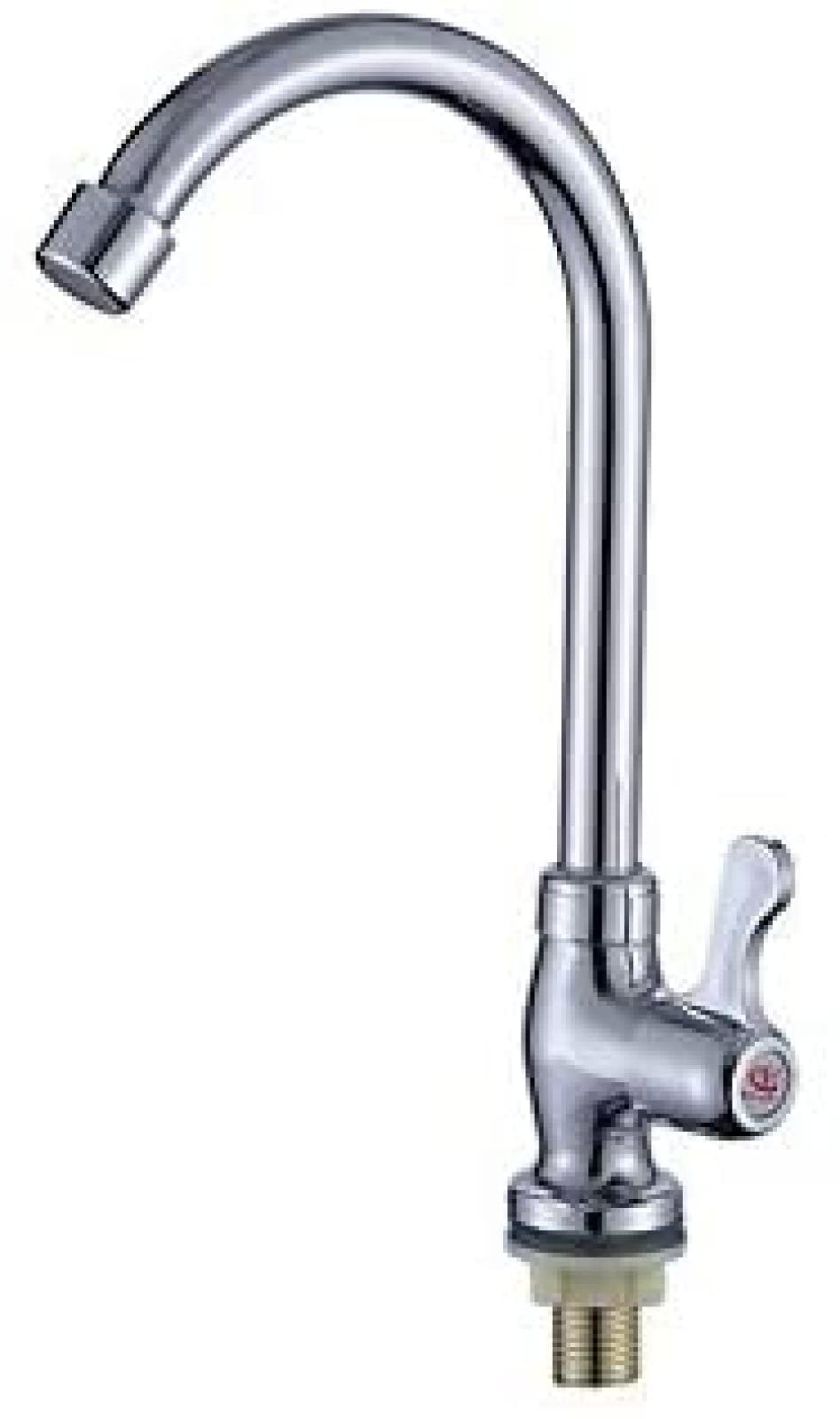 Obrotowa o 360° bateria kuchenna i łazienkowa - bateria dwuuchwytowa do zimnej wody z filtrem, perlatorem i miedzianym rdzeniem do zlewu