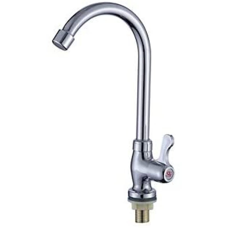 Obrotowa o 360° bateria kuchenna i łazienkowa - bateria dwuuchwytowa do zimnej wody z filtrem, perlatorem i miedzianym rdzeniem do zlewu