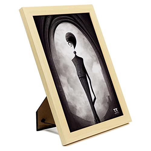 Nacnic Set De 3 Posters Urbanitas Al Estilo De T Burton Ilustraciones De Profesiones Y Oficios Inspiradas A4 Marcos Madera Clara - 2