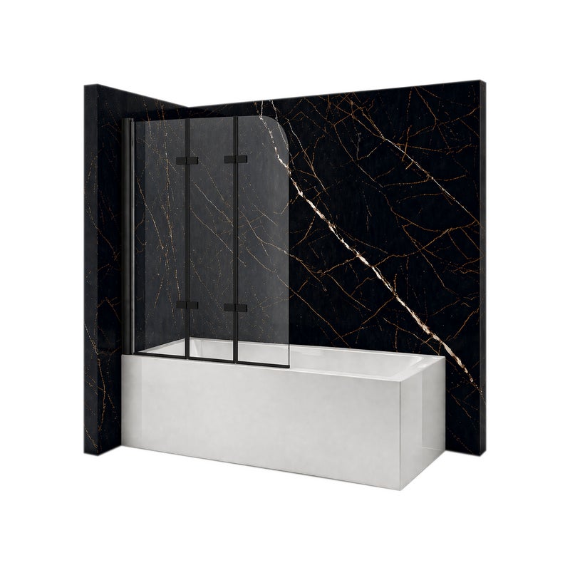 SILLA Parawan nawannowy MARION 3-skrzydłowy 120x140 cm ruchomy Czarny