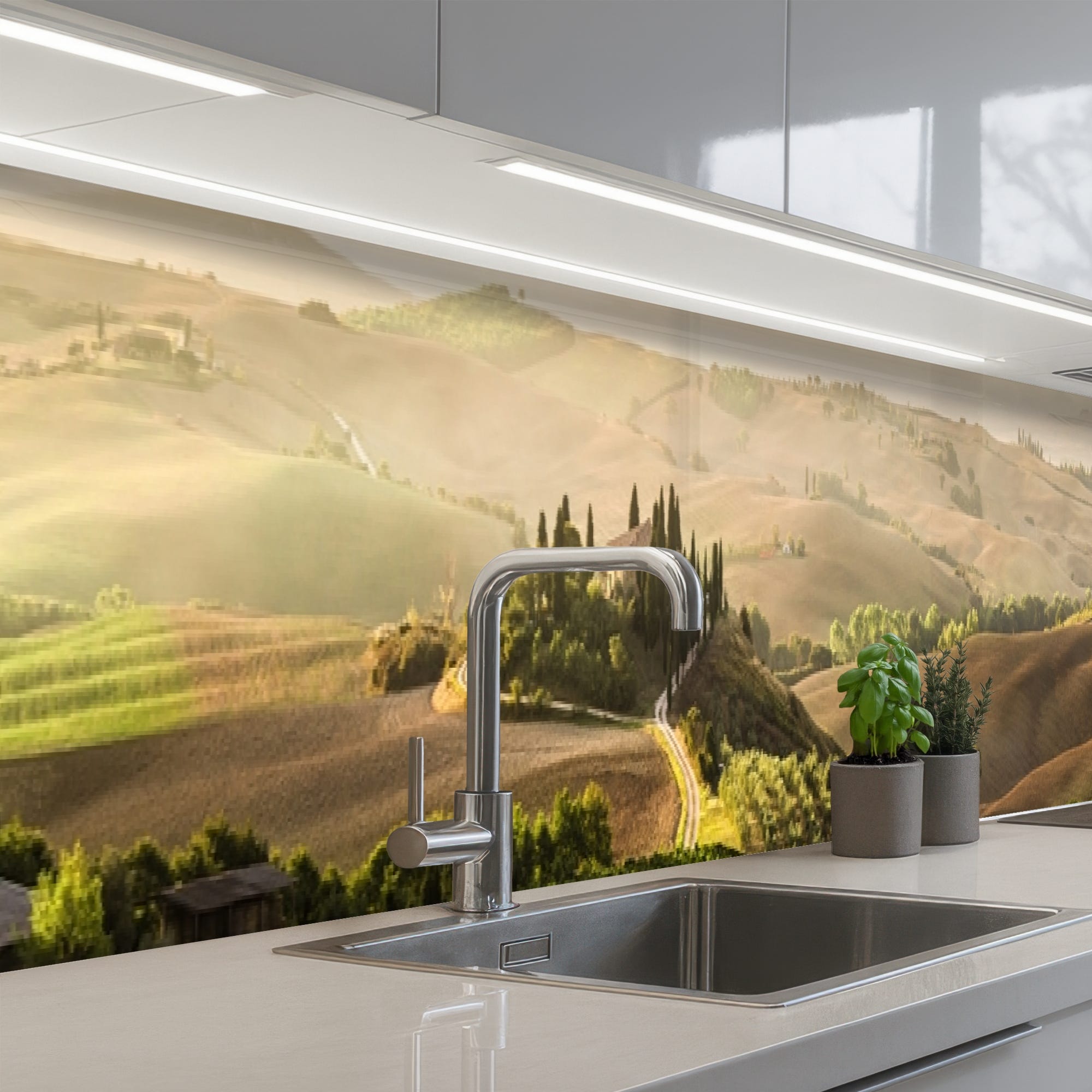 REVETEMENT MURAL DE CUISINE CR DENCE DE CUISINE Paysage Toscane revetement-mural-de-cuisine-cr-dence-de-cuisine-paysage-toscane