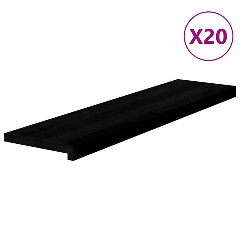Stopnie schodowe, 20 szt. brązowe 100x25x2cm lite drewno dębowe vidaXL