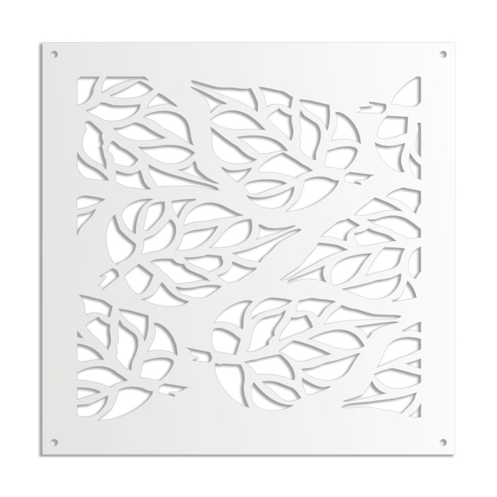 BUTTERLEAF - Perforowany panel PCV - Parasol przeciwsłoneczny - Rozmiar 73x73 cm - Grubość 1 cm - Kolor BIAŁY