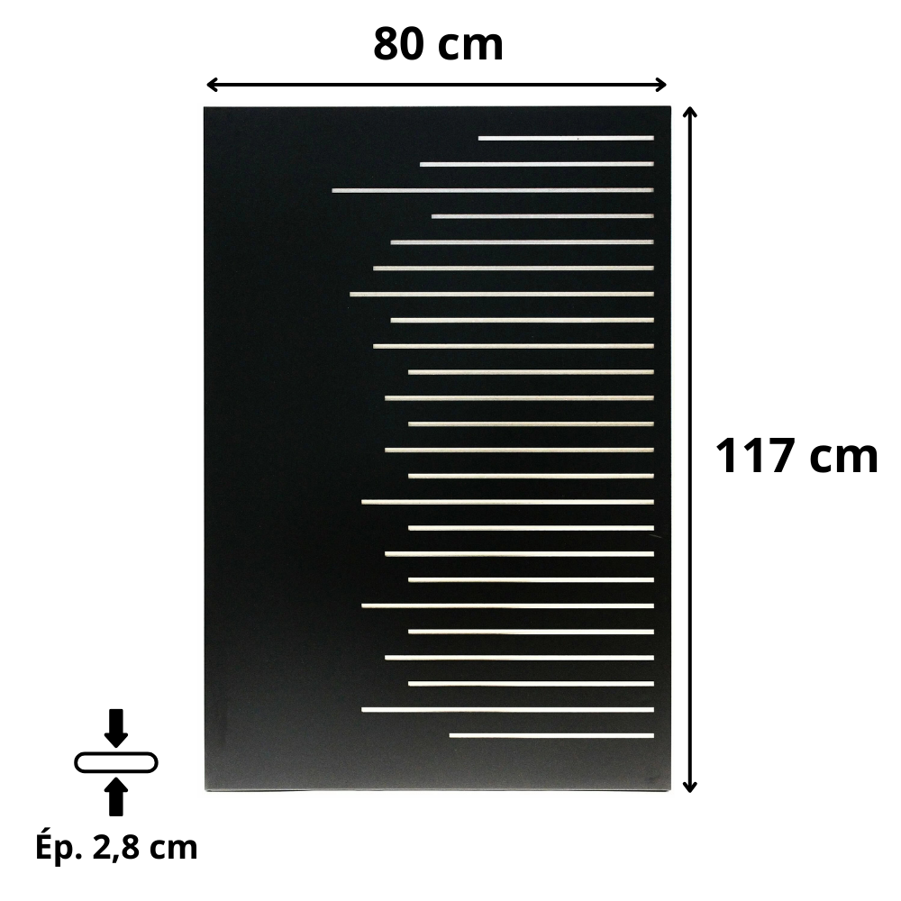 Plaque de protection murale verticale décorative en acier Forlin l.80 x H.117 cm Edilinox - 3