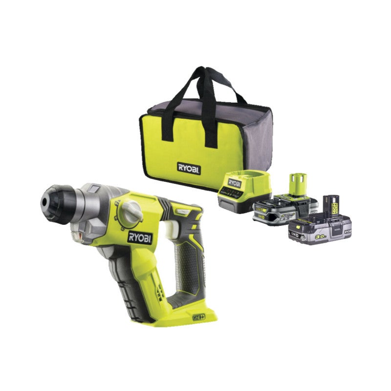 Pack Ryobi Marteau Perforateur SDS-Plus 680 W RSDS680-KA2 + Kit 3 Burins – 4 Modes, Puissant Et Compact