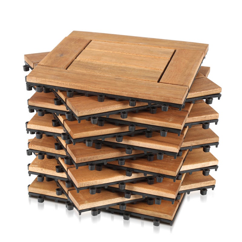 Lanterna Decorativa DECOKTIVO In Legno Noce E Vetro, H 80 Cm: Il Tocco Rustico Chic Per Soggiorno, Balcone O Terrazza - 3
