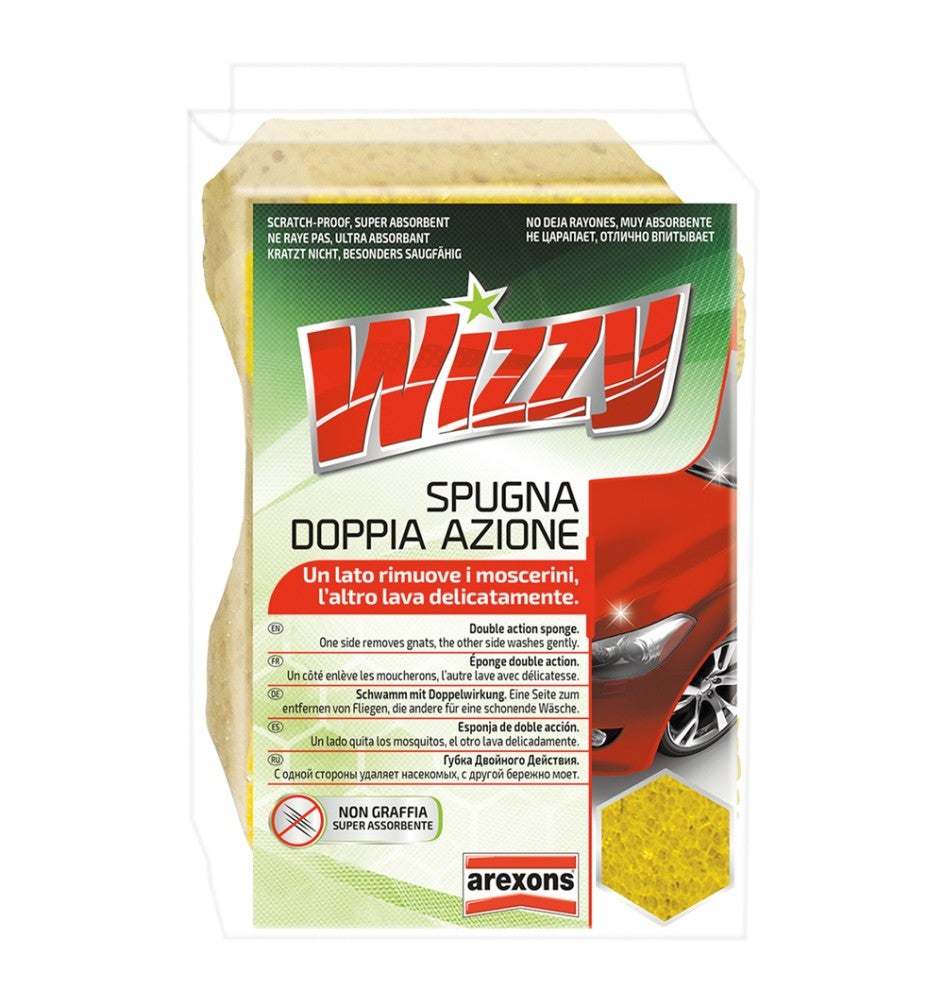 Éponge de lavage de voiture double action « WIZZY » 16 x 10,5 x 7 cm ...