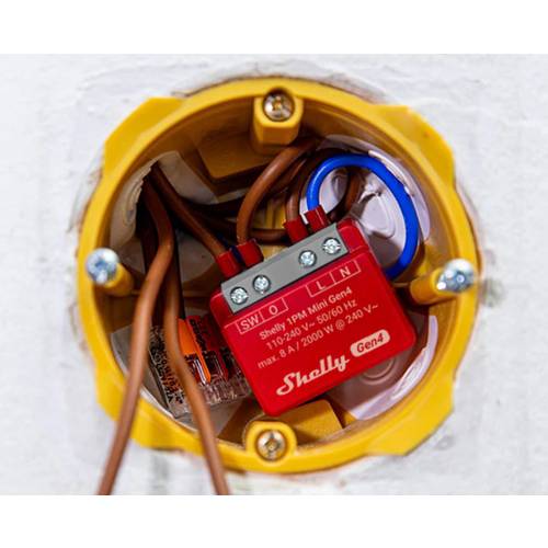Shelly 1PM Mini Gen4 Mini trasmettitore WiFi con misurazione dell'energia - 2