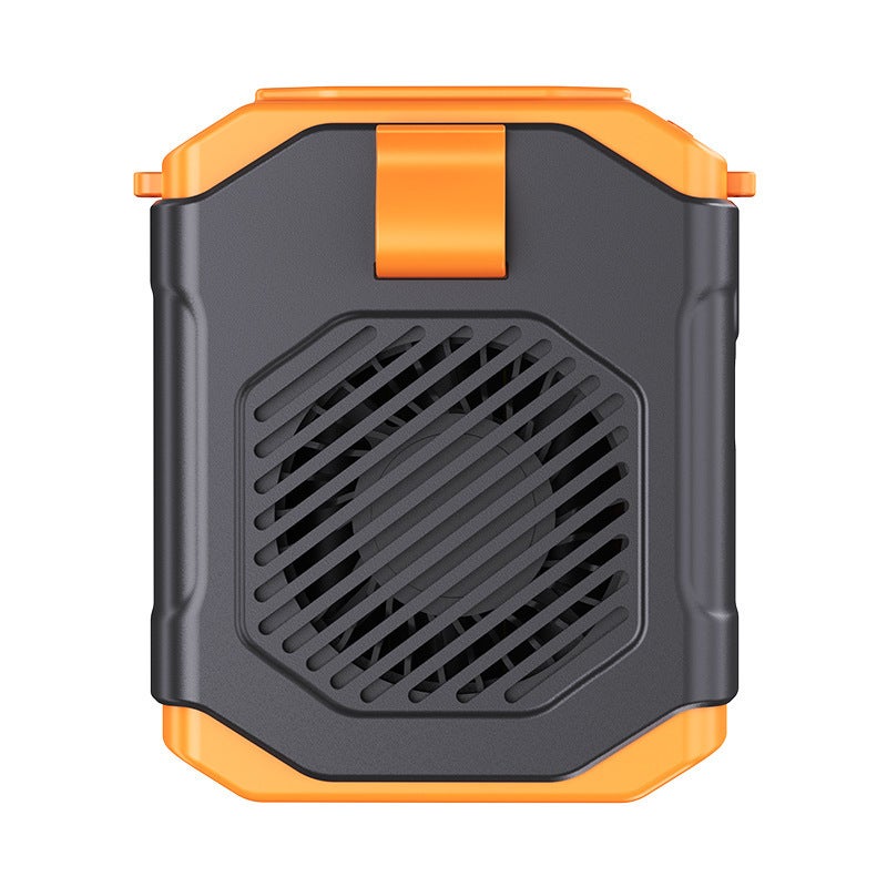 Przenośny wentylator, mini wentylator chłodzący, 5 prędkości, ładowany przez USB (pomarańczowy)