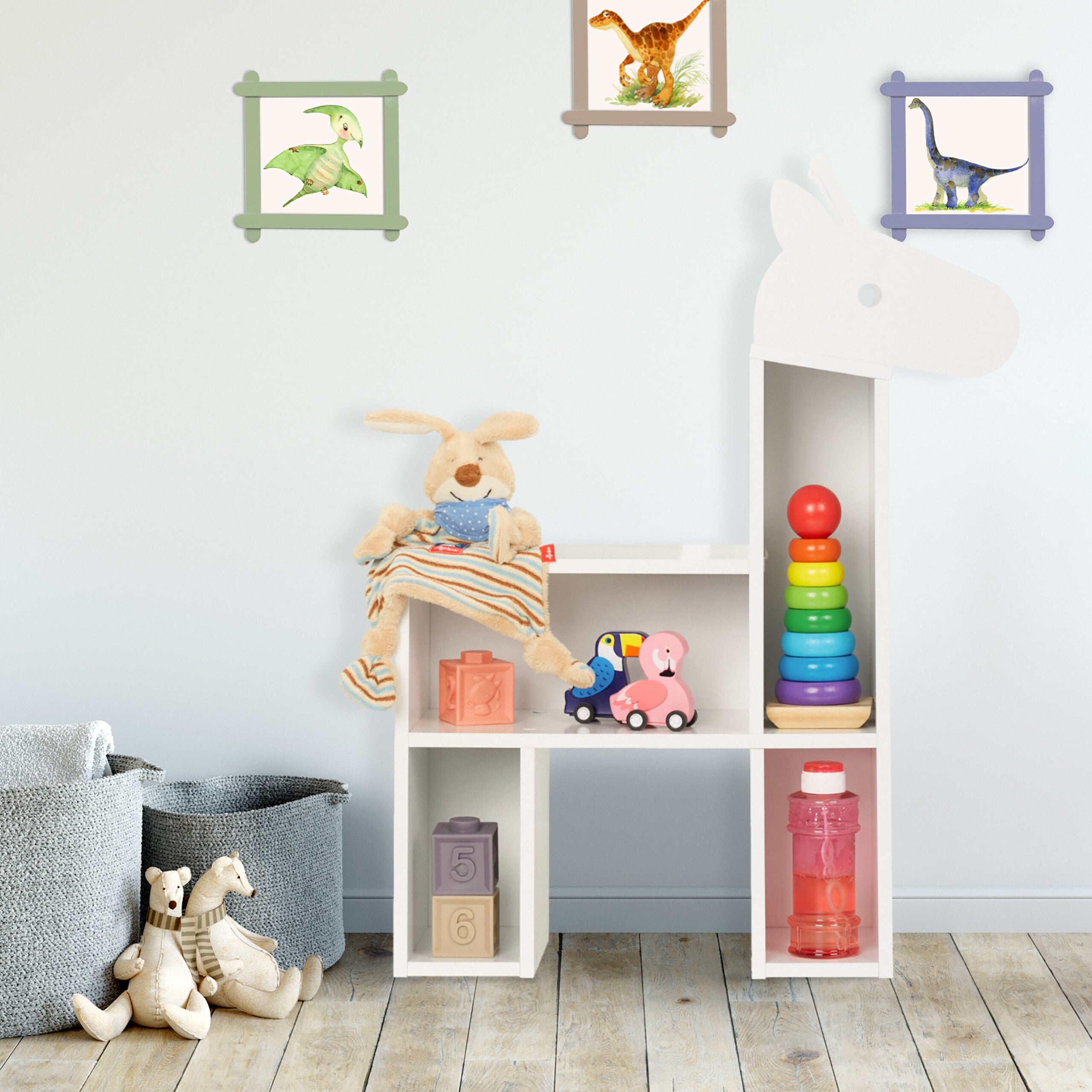 Porta Giochi Bambini, Con Motivi Marini, 2 Scatole, 3 Scomparti - 3